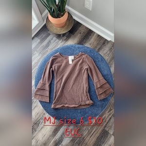 Matild Jane size 6 brown shirt